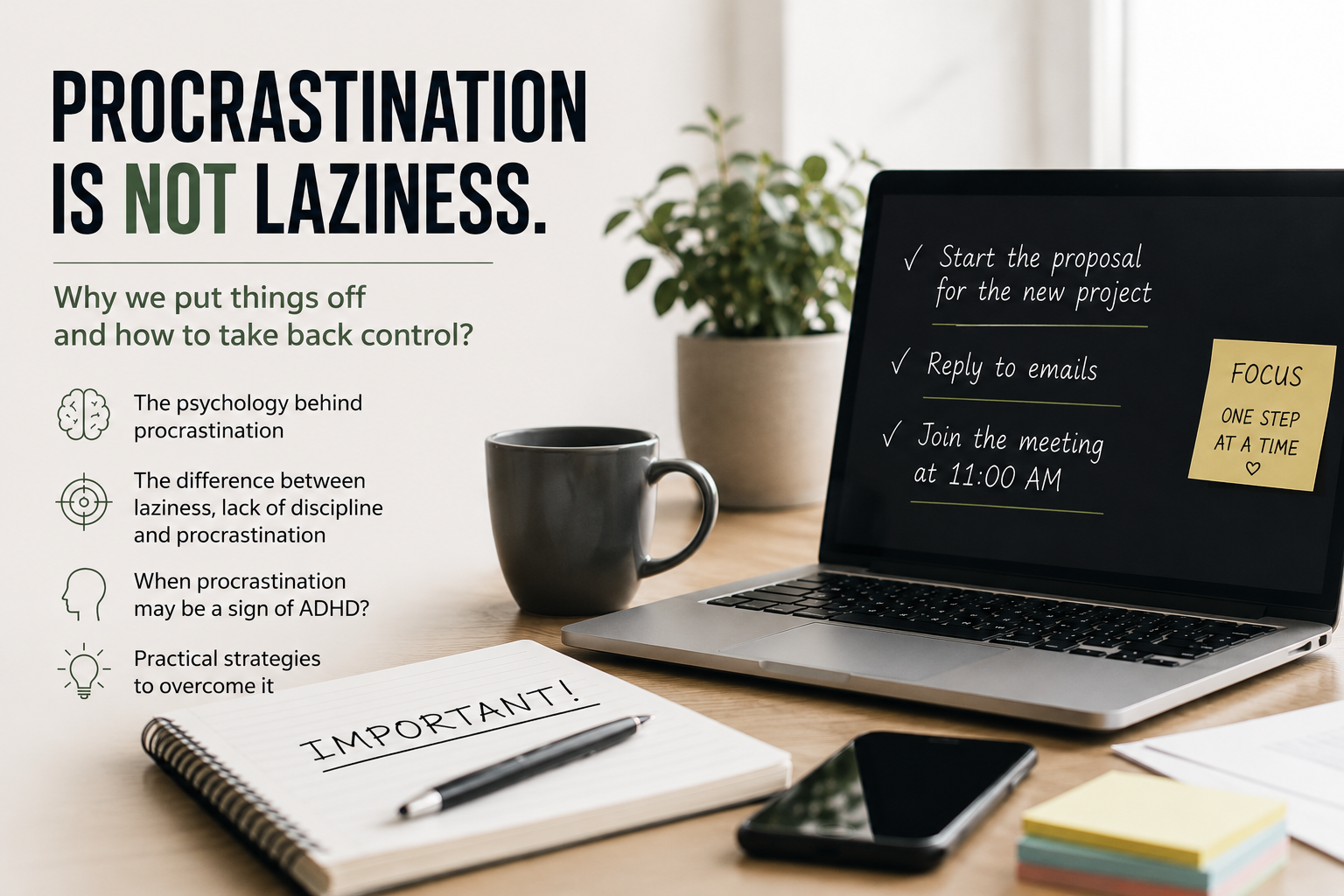 Procrastination vs. Laziness: Why We Put Things Off